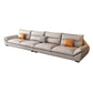 Modern Cream Cushion Back Sofa Faux Leather Living Room Sectional with Storage 130"L x 33.5"W x 35"H Clearhalo 'furn' 'furn_sectionals' 'Furniture' 'furniture_sectionals' 'kitchen' 'kitchen_sectionals' 'Living Room Furniture' 'Sectionals' 4856209