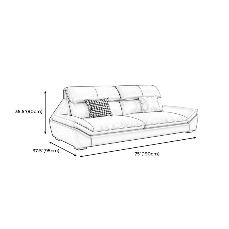 Contemporary Grey Faux Leather Sectional Pillow Top Arm Stain-Resistant Sofa and Chaise Clearhalo 'furn' 'furn_sectionals' 'Furniture' 'furniture_sectionals' 'kitchen' 'kitchen_sectionals' 'Living Room Furniture' 'Sectionals' 4856277