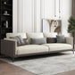 Contemporary Recessed Arm Sectional Stain-Resistant Faux Leather Sofa with Cushion Back 82.5"L x 35.5"W x 31.5"H Sponge Clearhalo 'furn' 'furn_sectionals' 'Furniture' 'furniture_sectionals' 'kitchen' 'kitchen_sectionals' 'Living Room Furniture' 'Sectionals' 4856303
