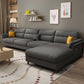 Pillowed Back Cushions Sofa and Chaise 4-Seat Sectional with Storage Dark Gray Clearhalo 'furn' 'furn_sectionals' 'Furniture' 'furniture_sectionals' 'kitchen' 'kitchen_sectionals' 'Living Room Furniture' 'Sectionals' 4856353
