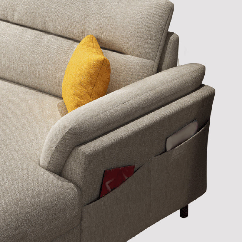 Pillowed Back Cushions Sofa and Chaise 4-Seat Sectional with Storage Clearhalo 'furn' 'furn_sectionals' 'Furniture' 'furniture_sectionals' 'kitchen' 'kitchen_sectionals' 'Living Room Furniture' 'Sectionals' 4856355