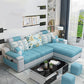 Sloped Arms 106.3"Lx 57"W x 35.43"H Sectionals High Back Sofa with Storage Sky Blue Clearhalo 'Furniture' 'furniture_sectionals' 'kitchen' 'kitchen_sectionals' 'Living Room Furniture' 'Sectionals' 4856632