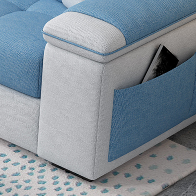 Sloped Arms 106.3"Lx 57"W x 35.43"H Sectionals High Back Sofa with Storage Clearhalo 'Furniture' 'furniture_sectionals' 'kitchen' 'kitchen_sectionals' 'Living Room Furniture' 'Sectionals' 4856635