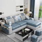 Sloped Arms 106.3"Lx 57"W x 35.43"H Sectionals High Back Sofa with Storage Gray-Blue Clearhalo 'Furniture' 'furniture_sectionals' 'kitchen' 'kitchen_sectionals' 'Living Room Furniture' 'Sectionals' 4856636