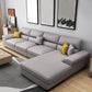 Casual Removable Cushions Sectionals 37.4"H Pillow Top Arm Sofa with 4 Pillows Silver Gray Latex Clearhalo 'Furniture' 'furniture_sectionals' 'kitchen' 'kitchen_sectionals' 'Living Room Furniture' 'Sectionals' 4856684