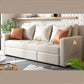 Square Arm Cream Cushion Back Sectionals Contemporary Stain-Resistant Chaise Sofa Clearhalo 'Furniture' 'furniture_sectionals' 'kitchen' 'kitchen_sectionals' 'Living Room Furniture' 'Sectionals' 4856704