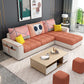 L-Shape 106.3"L x 57"W x 35.43"H Sectionals High Back Sofa with Storage Orange Clearhalo 'furn' 'furn_sectionals' 'Furniture' 'furniture_sectionals' 'kitchen' 'kitchen_sectionals' 'Living Room Furniture' 'Sectionals' 4856742
