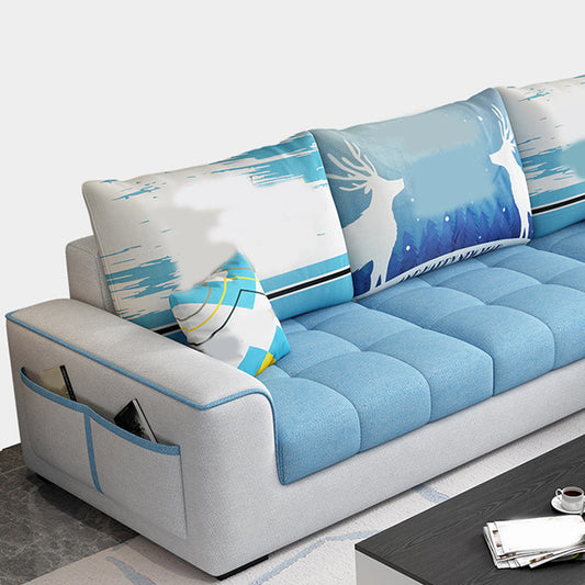 L-Shape 106.3"L x 57"W x 35.43"H Sectionals High Back Sofa with Storage