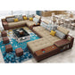 161.42"L X 98.43"W X 35.43"H Pu Cushion Back Sofa Square Arm Sectionals with Storage Coffee Clearhalo 'furn' 'furn_sectionals' 'Furniture' 'furniture_sectionals' 'kitchen' 'kitchen_sectionals' 'Living Room Furniture' 'Sectionals' 4856753