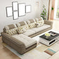 Contemporary Cushion Back Sofa and Chaise Living Room L-Shape Sectional Light Coffee Clearhalo 'Furniture' 'furniture_sectionals' 'kitchen' 'kitchen_sectionals' 'Living Room Furniture' 'Sectionals' 4856769