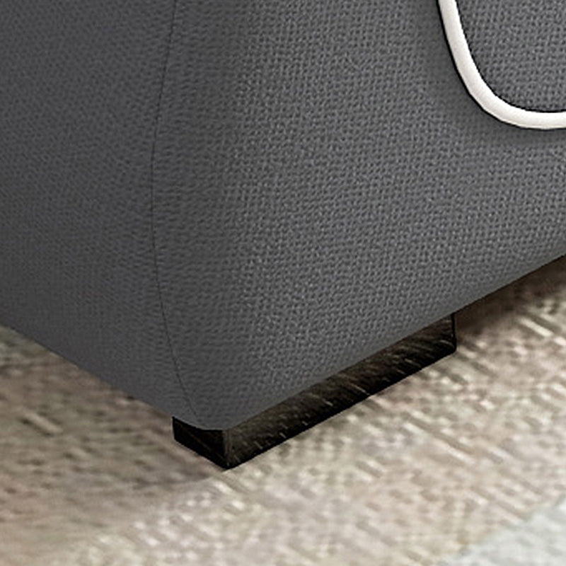 Contemporary Cushion Back Sofa and Chaise Living Room L-Shape Sectional Clearhalo 'Furniture' 'furniture_sectionals' 'kitchen' 'kitchen_sectionals' 'Living Room Furniture' 'Sectionals' 4856772