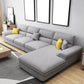 Modern Pillow Top Arm Sofa 37.4"H Removable Cushions Sectionals with 4 Pillows 126"L x 71"W x 37"H Grey Clearhalo 'furn' 'furn_sectionals' 'Furniture' 'furniture_sectionals' 'kitchen' 'kitchen_sectionals' 'Living Room Furniture' 'Sectionals' 4856783