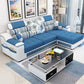 Sloped Arms L-Shape High Back Sofa 106.3"L x 57"W x 35.43"H Sectionals with Storage Dark Blue Foam Clearhalo 'furn' 'furn_sectionals' 'Furniture' 'furniture_sectionals' 'kitchen' 'kitchen_sectionals' 'Living Room Furniture' 'Sectionals' 4856796