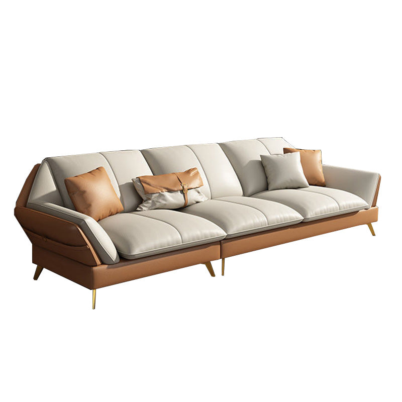 Contemporary Cushion Back Sectional Removable Cushions Storage Sofa and Chaise 100"L x 37"W x 33"H Sponge Clearhalo 'furn' 'furn_sectionals' 'Furniture' 'furniture_sectionals' 'kitchen' 'kitchen_sectionals' 'Living Room Furniture' 'Sectionals' 4856817