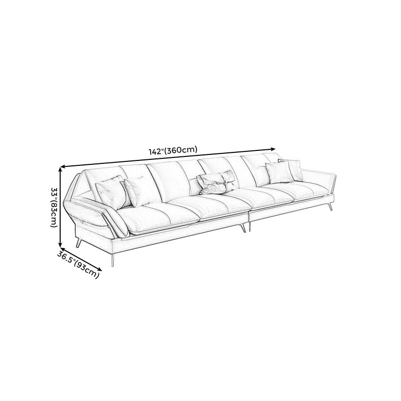 Contemporary Cushion Back Sectional Removable Cushions Storage Sofa and Chaise Clearhalo 'furn' 'furn_sectionals' 'Furniture' 'furniture_sectionals' 'kitchen' 'kitchen_sectionals' 'Living Room Furniture' 'Sectionals' 4856825