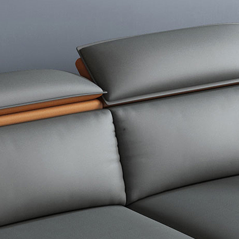 118.11"LX 66.93"W X 37.4"H Sofa and Chaise Fabric Cushion Back Sectionals Clearhalo 'furn' 'furn_sectionals' 'Furniture' 'furniture_sectionals' 'kitchen' 'kitchen_sectionals' 'Living Room Furniture' 'Sectionals' 4856839