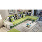 129.1"L X 70.8"W X 32.2"H Fabric Sectional Pillow Top Arm Sofa for Living Room Green Clearhalo 'Furniture' 'furniture_sectionals' 'kitchen' 'kitchen_sectionals' 'Living Room Furniture' 'Sectionals' 4856860
