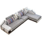 129.1"L X 70.8"W X 32.2"H Fabric Sectional Pillow Top Arm Sofa for Living Room Grey Latex Clearhalo 'Furniture' 'furniture_sectionals' 'kitchen' 'kitchen_sectionals' 'Living Room Furniture' 'Sectionals' 4856865