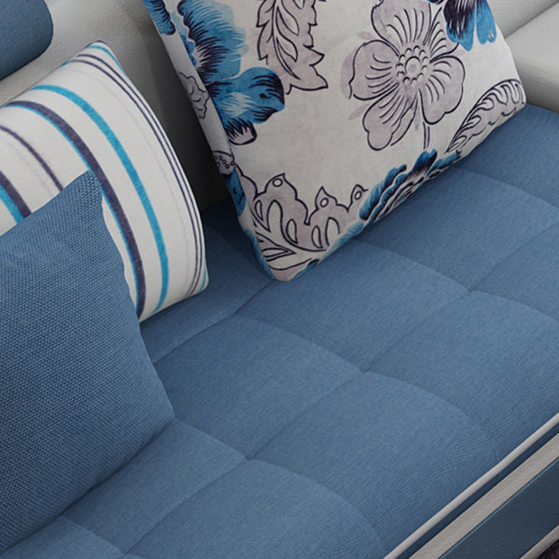 129.1"L X 70.8"W X 32.2"H Fabric Sectional Pillow Top Arm Sofa for Living Room Clearhalo 'Furniture' 'furniture_sectionals' 'kitchen' 'kitchen_sectionals' 'Living Room Furniture' 'Sectionals' 4856868