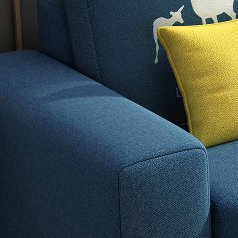 27.56"H Square Arm Sectional Removable Cushions Sofa and Chaise Clearhalo 'furn' 'furn_sectionals' 'Furniture' 'furniture_sectionals' 'kitchen' 'kitchen_sectionals' 'Living Room Furniture' 'Sectionals' 4856884