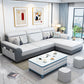 Modern Living Room 3-seat Sofa Flared Arm Sectionals with Ottoman Included Light Gray-White Clearhalo 'Furniture' 'furniture_sectionals' 'kitchen' 'kitchen_sectionals' 'Living Room Furniture' 'Sectionals' 4856895