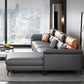 Contemporary Sofa Faux Leather Pillow Top Arm Sectional with Removable Cushions 134"L x 71"W x 35"H Faux Leather Latex Clearhalo 'furn' 'furn_sectionals' 'Furniture' 'furniture_sectionals' 'kitchen' 'kitchen_sectionals' 'Living Room Furniture' 'Sectionals' 4856921