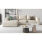 Square Arm Cream Cushion Back Sectional Contemporary Stain-Resistant Sofa 118"L x 63"W x 26"H Clearhalo 'furn' 'furn_sectionals' 'Furniture' 'furniture_sectionals' 'kitchen' 'kitchen_sectionals' 'Living Room Furniture' 'Sectionals' 4856933