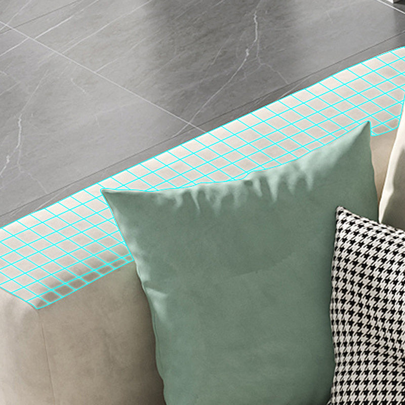 Square Arm Cream Cushion Back Sectional Contemporary Stain-Resistant Sofa Clearhalo 'furn' 'furn_sectionals' 'Furniture' 'furniture_sectionals' 'kitchen' 'kitchen_sectionals' 'Living Room Furniture' 'Sectionals' 4856935