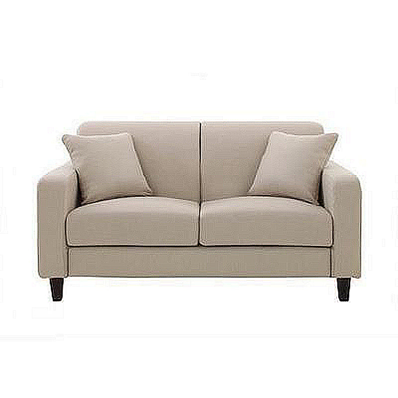 Contemporary 2-seat Sofa Square Arm Settee with Removable Cushions Light Gray Linen Clearhalo 'furn' 'furn_sofas' 'Furniture' 'furniture_sofas' 'Living Room Furniture' 'Sofa' 'sofas' 4857827