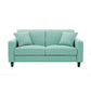 Contemporary 2-seat Sofa Square Arm Settee with Removable Cushions Lake Blue Linen Clearhalo 'furn' 'furn_sofas' 'Furniture' 'furniture_sofas' 'Living Room Furniture' 'Sofa' 'sofas' 4857828