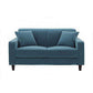 Contemporary 2-seat Sofa Square Arm Settee with Removable Cushions Blue Velvet Clearhalo 'furn' 'furn_sofas' 'Furniture' 'furniture_sofas' 'Living Room Furniture' 'Sofa' 'sofas' 4857835