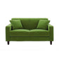 Contemporary 2-seat Sofa Square Arm Settee with Removable Cushions Olive Green Velvet Clearhalo 'furn' 'furn_sofas' 'Furniture' 'furniture_sofas' 'Living Room Furniture' 'Sofa' 'sofas' 4857837