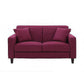 Contemporary 2-seat Sofa Square Arm Settee with Removable Cushions Grape Linen Clearhalo 'furn' 'furn_sofas' 'Furniture' 'furniture_sofas' 'Living Room Furniture' 'Sofa' 'sofas' 4857840