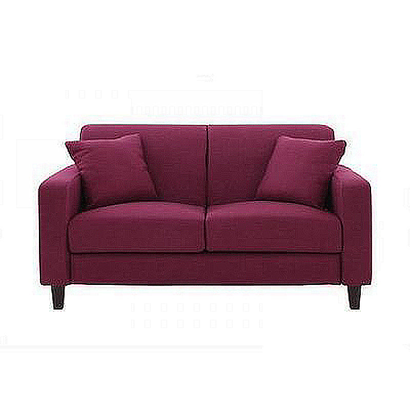 Contemporary 2-seat Sofa Square Arm Settee with Removable Cushions Grape Linen Clearhalo 'furn' 'furn_sofas' 'Furniture' 'furniture_sofas' 'Living Room Furniture' 'Sofa' 'sofas' 4857840