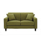 Contemporary 2-seat Sofa Square Arm Settee with Removable Cushions Army Green Linen Clearhalo 'furn' 'furn_sofas' 'Furniture' 'furniture_sofas' 'Living Room Furniture' 'Sofa' 'sofas' 4857844