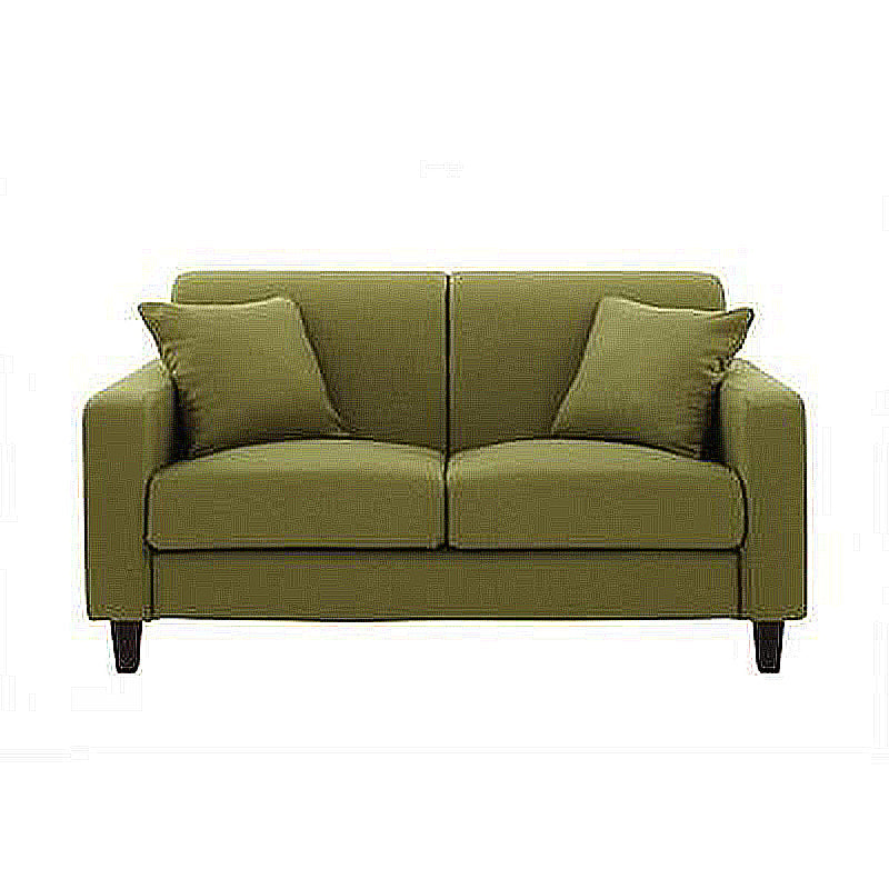 Contemporary 2-seat Sofa Square Arm Settee with Removable Cushions Army Green Linen Clearhalo 'furn' 'furn_sofas' 'Furniture' 'furniture_sofas' 'Living Room Furniture' 'Sofa' 'sofas' 4857844