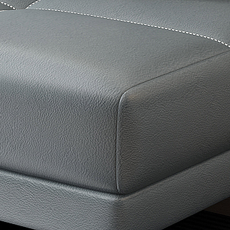 Armless Tight Back Bed Settee Cotton Blend and Faux Leather Sofa Bed Clearhalo 'furn' 'furn_sofas' 'Furniture' 'furniture_sofas' 'Living Room Furniture' 'Sofa' 'sofas' 4857860