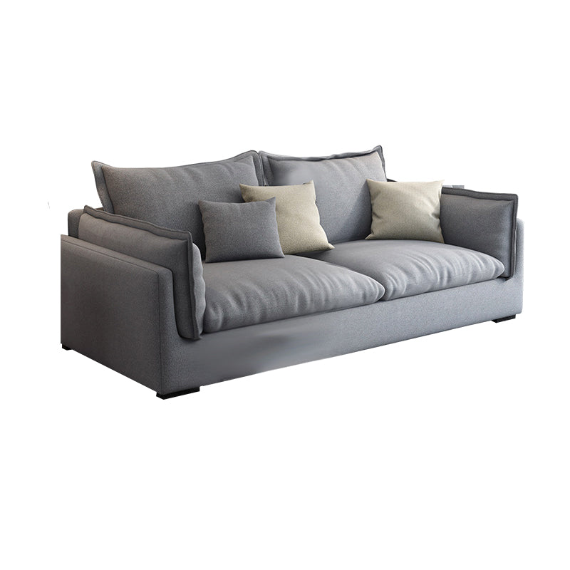 Contemporary Stationary Living Room Couch Gray Pillow Top Arm Sofa 67"L x 35"W x 27"H Clearhalo 'furn' 'furn_sofas' 'Furniture' 'furniture_sofas' 'Living Room Furniture' 'Sofa' 'sofas' 4857879