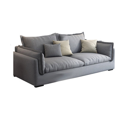 Contemporary Stationary Living Room Couch Gray Pillow Top Arm Sofa 67"L x 35"W x 27"H Clearhalo 'furn' 'furn_sofas' 'Furniture' 'furniture_sofas' 'Living Room Furniture' 'Sofa' 'sofas' 4857879