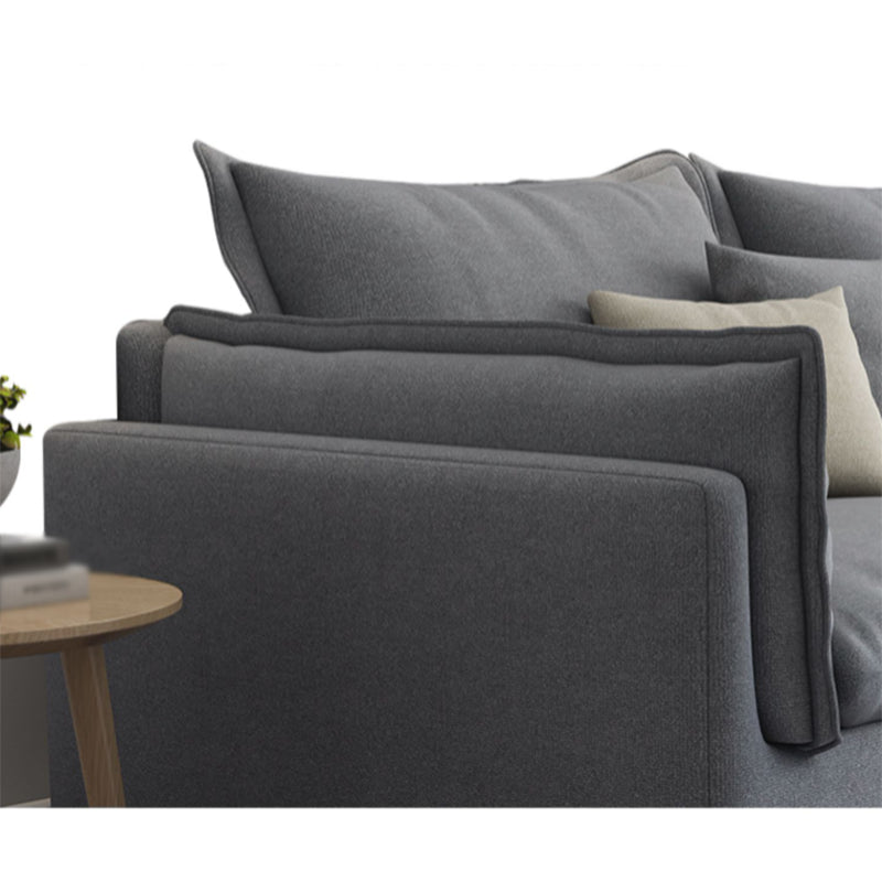 Contemporary Stationary Living Room Couch Gray Pillow Top Arm Sofa Clearhalo 'furn' 'furn_sofas' 'Furniture' 'furniture_sofas' 'Living Room Furniture' 'Sofa' 'sofas' 4857882