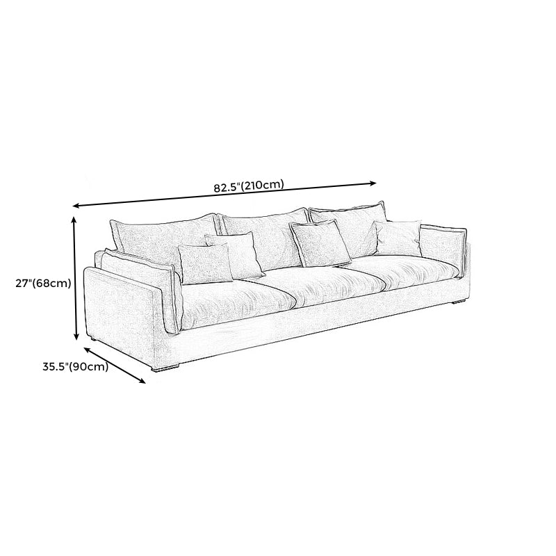 Contemporary Stationary Living Room Couch Gray Pillow Top Arm Sofa Clearhalo 'furn' 'furn_sofas' 'Furniture' 'furniture_sofas' 'Living Room Furniture' 'Sofa' 'sofas' 4857883