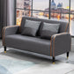 Scandinavian Tight Back Loveseat Square Arm Sofa for Apartment 44"L x 25"W x 29"H Grey Clearhalo 'furn' 'furn_sofas' 'Furniture' 'furniture_sofas' 'Living Room Furniture' 'Sofa' 'sofas' 4857886