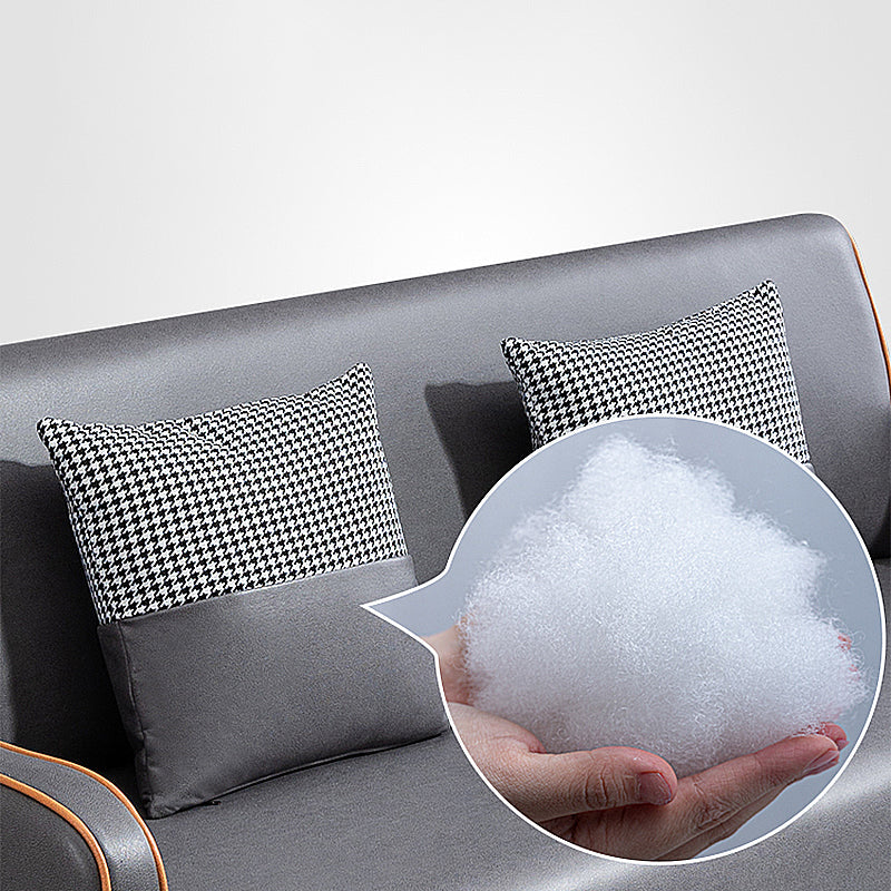 Scandinavian Tight Back Loveseat Square Arm Sofa for Apartment Clearhalo 'furn' 'furn_sofas' 'Furniture' 'furniture_sofas' 'Living Room Furniture' 'Sofa' 'sofas' 4857899