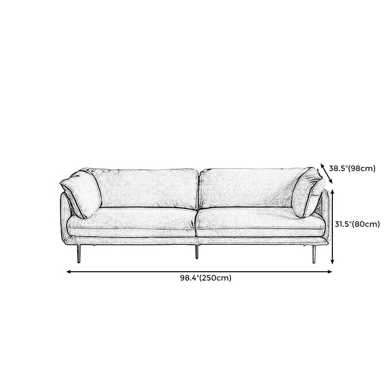 Stationary Faux Leather Living Room Pillow Top Arm Standard Sofa Clearhalo 'furn' 'furn_sofas' 'Furniture' 'furniture_sofas' 'Living Room Furniture' 'Sofa' 'sofas' 4857955