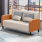 Scandinavian Tight Back Sofa Square Arm Loveseat with 4 Wooden Legs Orange White Clearhalo 'furn' 'furn_sofas' 'Furniture' 'furniture_sofas' 'Living Room Furniture' 'Sofa' 'sofas' 4857957