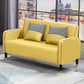 Scandinavian Tight Back Sofa Square Arm Loveseat with 4 Wooden Legs Yellow Clearhalo 'furn' 'furn_sofas' 'Furniture' 'furniture_sofas' 'Living Room Furniture' 'Sofa' 'sofas' 4857958