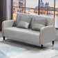 Scandinavian Tight Back Sofa Square Arm Loveseat with 4 Wooden Legs Light Gray Clearhalo 'furn' 'furn_sofas' 'Furniture' 'furniture_sofas' 'Living Room Furniture' 'Sofa' 'sofas' 4857965