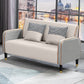 Scandinavian Tight Back Sofa Square Arm Loveseat with 4 Wooden Legs Gray-White Clearhalo 'furn' 'furn_sofas' 'Furniture' 'furniture_sofas' 'Living Room Furniture' 'Sofa' 'sofas' 4857966