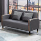 Scandinavian Tight Back Sofa Square Arm Loveseat with 4 Wooden Legs Grey Clearhalo 'furn' 'furn_sofas' 'Furniture' 'furniture_sofas' 'Living Room Furniture' 'Sofa' 'sofas' 4857969