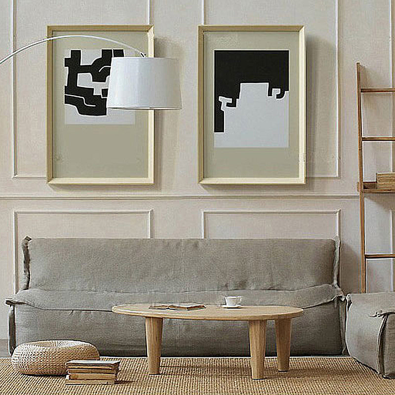 Cotton Blend/ Faux Leather Sofa Armless Settee for Three People Faux Leather Gray Latex Clearhalo 'furn' 'furn_sofas' 'Furniture' 'furniture_sofas' 'Living Room Furniture' 'Sofa' 'sofas' 4857980